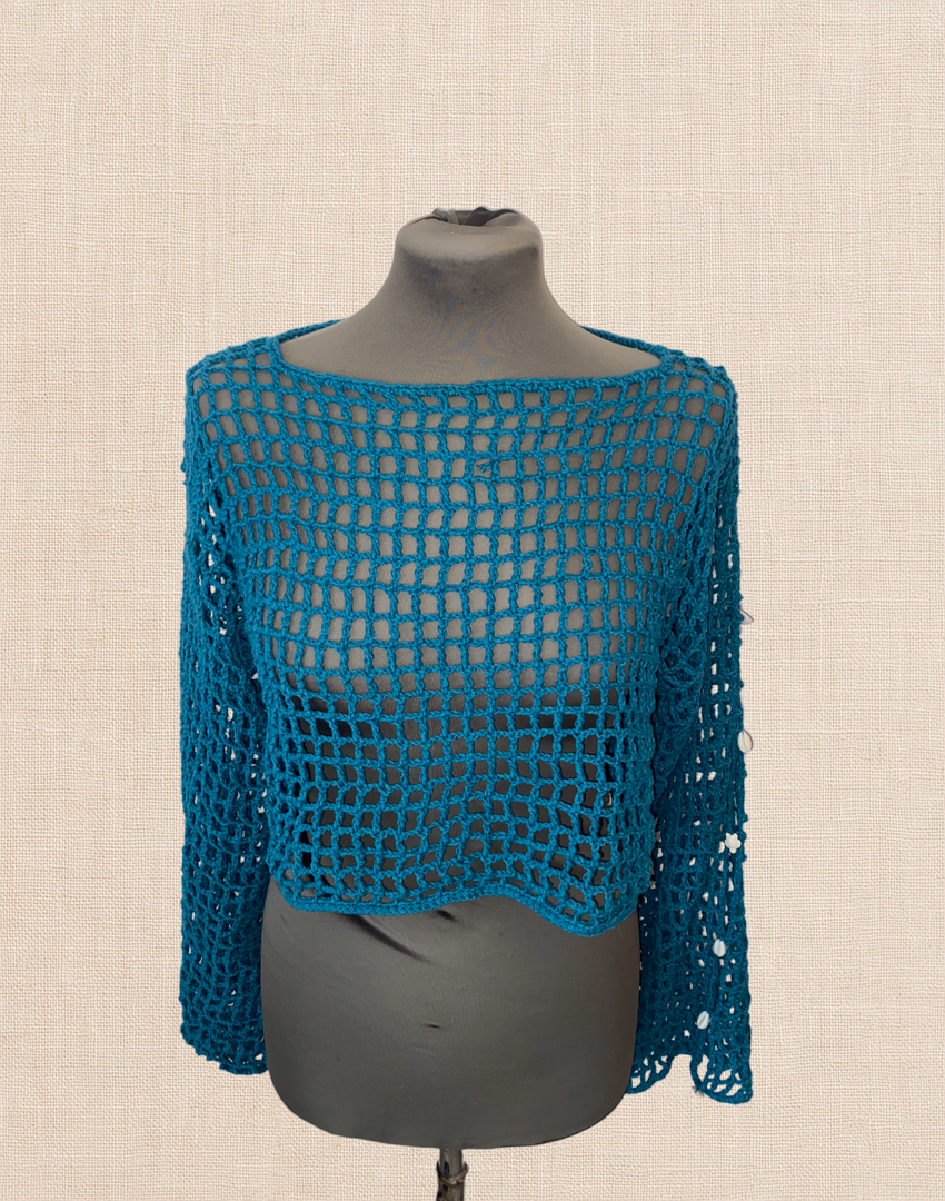 copricostume all'uncinetto fatto a mano